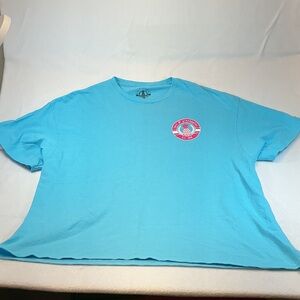 Womens Love & Pineapples Blue Short Sleeve Graphic Tee Sz XL. 0690